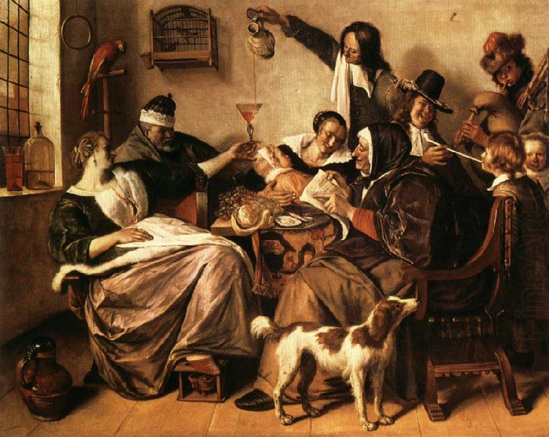 Jan Steen As the Old Sing.So Twitter the Young china oil painting image